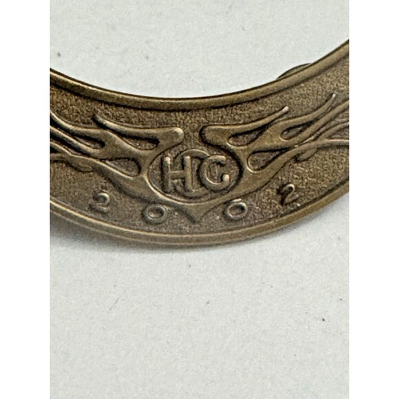 Harley-Davidson HC Flame Pin – 1.75", Bronze-Tone, 2002 - Picture 5 of 6